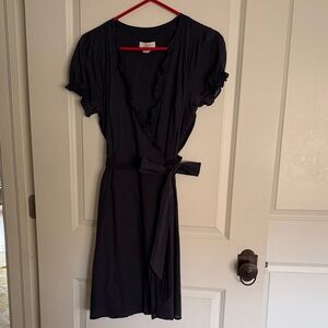 Ann Taylor Loft Navy Wrap Dress size 6